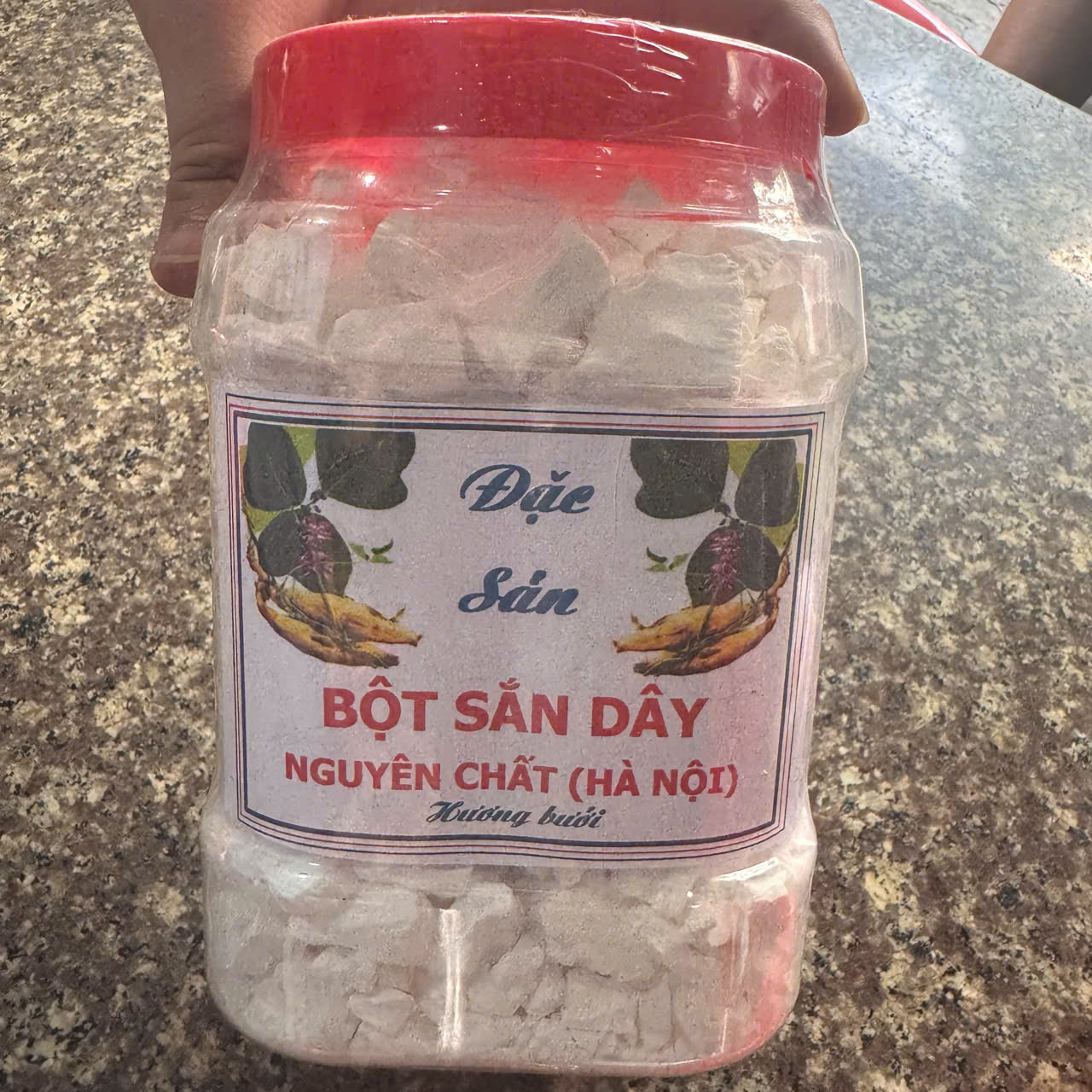 Bột sắn dây nguyên chất Hà Nội hương bưởi tự nhiên - Hũ cao cấp thanh nhiệt giải độc