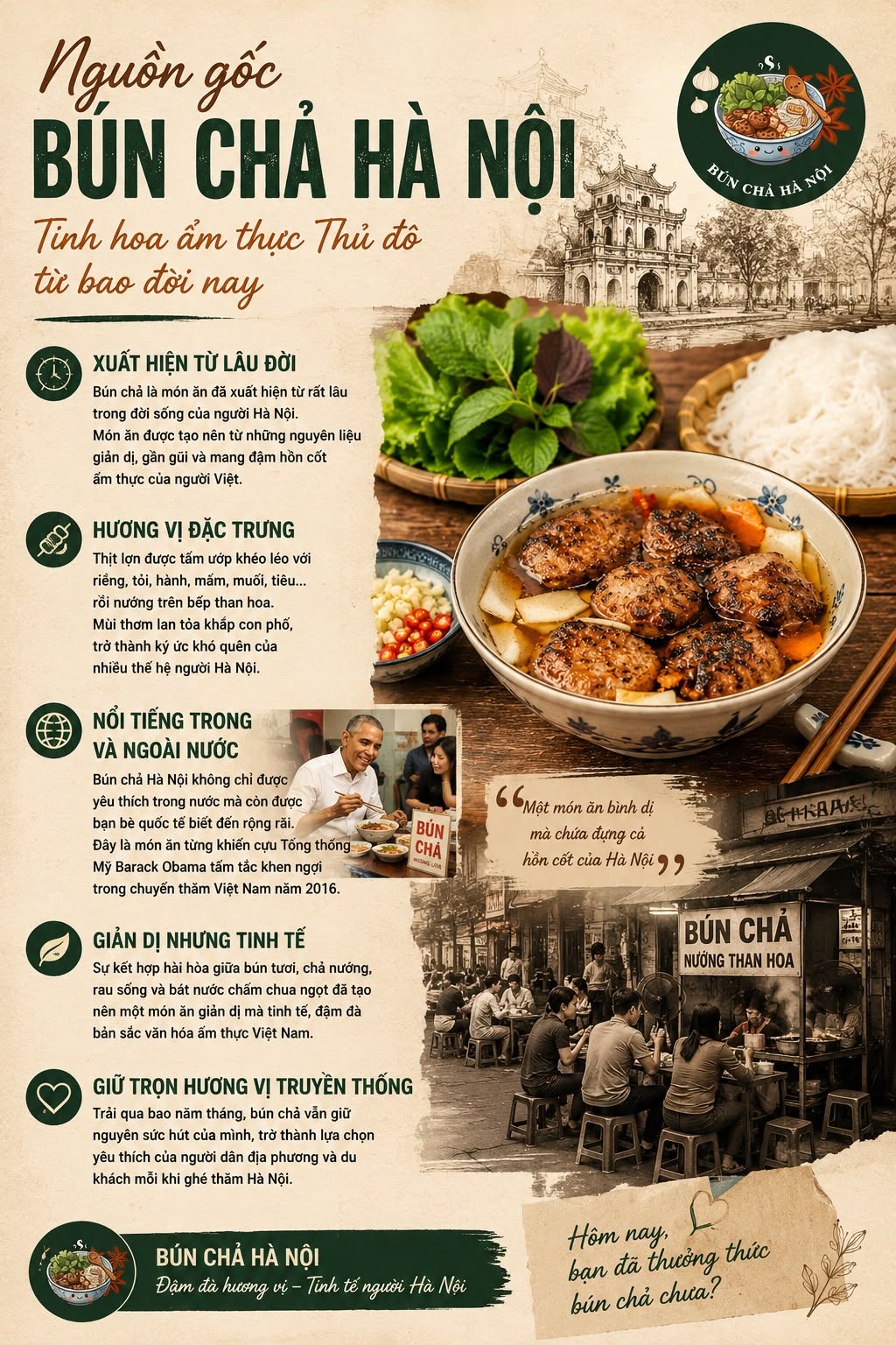 Nguồn gốc của bún chả Hà Nội